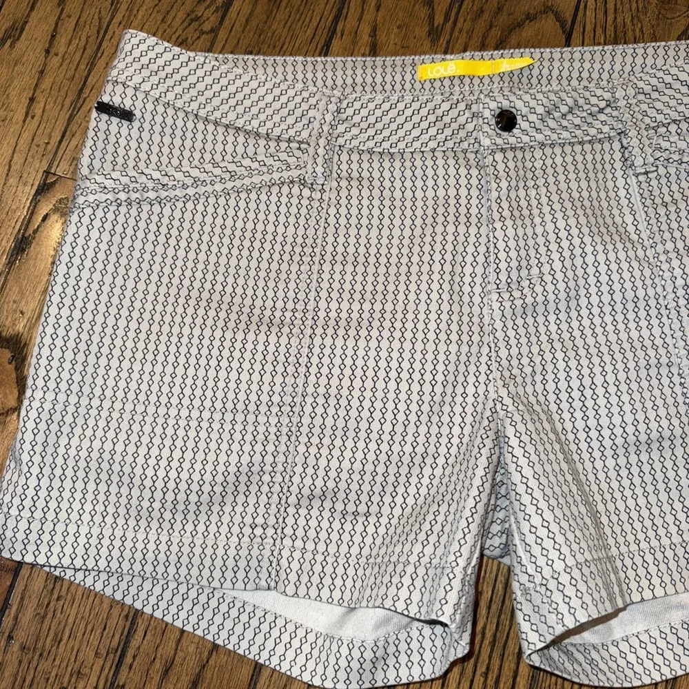 Lole‎ Womens Shorts 2 Gray Black Striped Geometric 4
